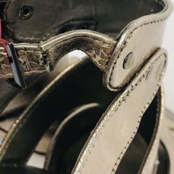 Aldo metallic snakeskin embossed caged heels - Picture 5 of 5